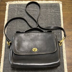 Black Leather Shoulder Bag